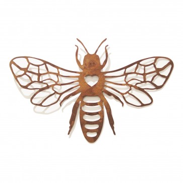 Large Rusted Metal Honeybee Wall Art