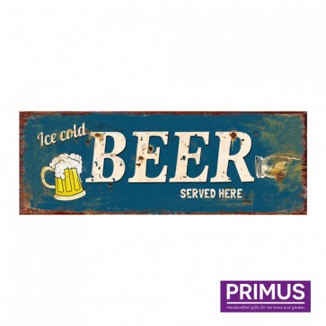 Beer Served Here Plaque - 36 x 13cm