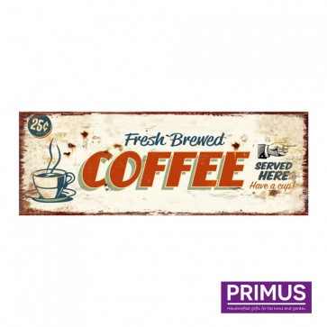 Coffee Served Here Plaque - 36 x 13cm
