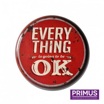 Everything is OK Metal Circle Plaque - 34cm