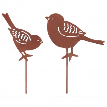 Set Of 2 Small Birds in Rust