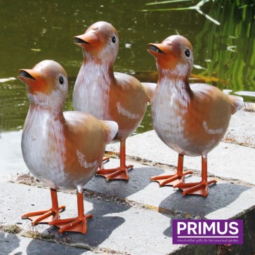 Small Metal Ducklings - Set of 3