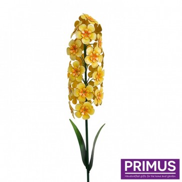 Giant Metal Hyacinth Garden Stake - Yellow