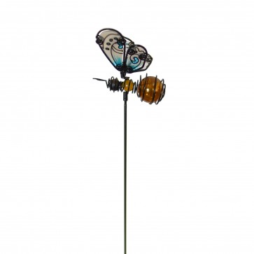 Glass Bee Stake - Clear Wings
