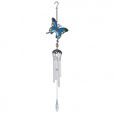 Stained Glass Butterfly Wind Chime