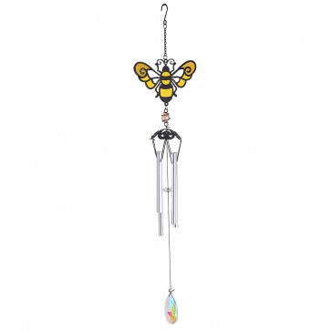 Stained Glass Honeybee Wind Chime