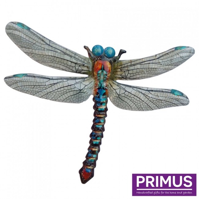 Metal Dragonfly Wall Art Blue