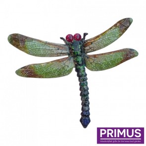 Metal Dragonfly Wall Art - Green