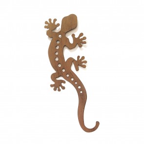 Large Rusted Metal Gecko Wall Art