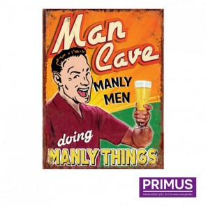 Man Cave Manly Men Plaque - 25 x 20cm