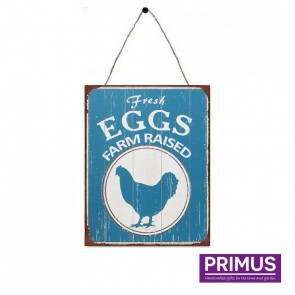 Fresh Eggs Plaque - 25 x 33cm