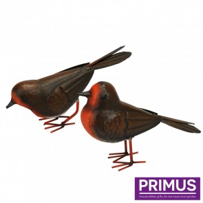 Set of 2 Metal Robins