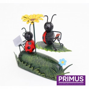 Miniature Metal Life Ladybird with Flower Umbrella