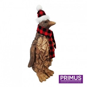 Wood Effect Xmas Penguin