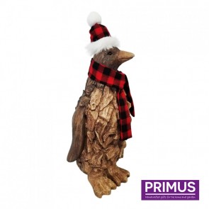 Wood Effect Xmas Penguin