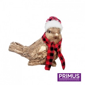 Wood Effect Xmas Bird